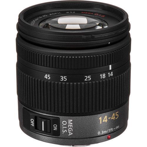 Panasonic 14-45mm f/3.5-5.6 G Vario Mega OIS Lumix Lens - Black - Grade 9
