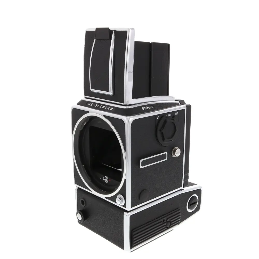 Hasselblad 553 ELX Body Chrome w/- 50mm f/4 T* Distagon CF lens , A24 Filmback & TRipod Quick coupling - Grade 9