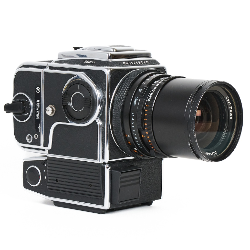 Hasselblad 553 ELX Body Chrome w/- 50mm f/4 Distagon CF T* Lens - Grade 9