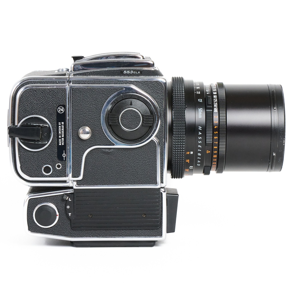 Hasselblad 553 ELX Body Chrome w/- 50mm f/4 Distagon CF T* Lens - Grade 9