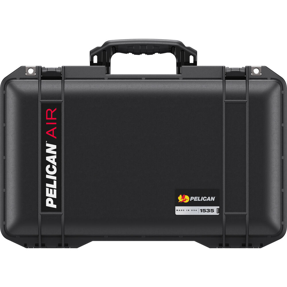 Pelican 1535AirWD Wheeled Carry-On Hard Case with Padded Divider Insert (Black) - Grade 8