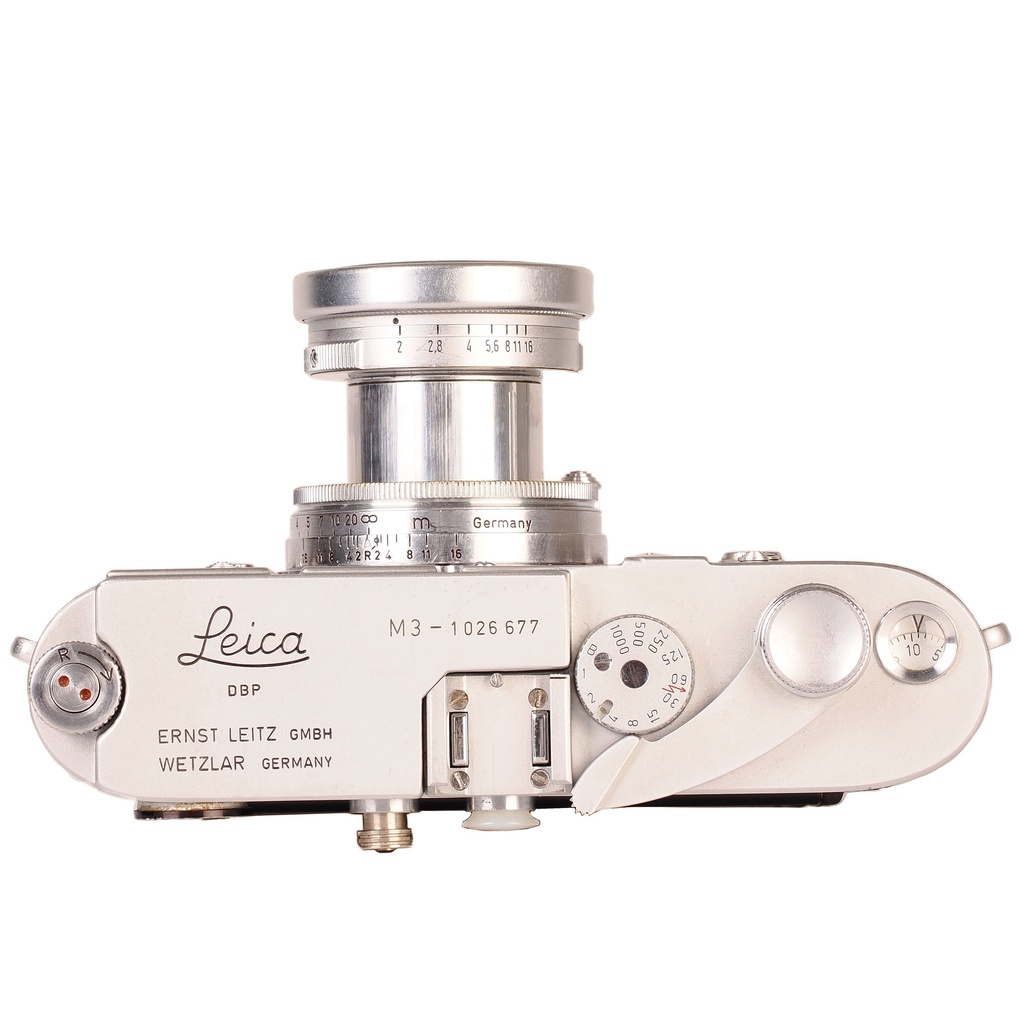 Leica M3 Body (Single Stroke) w/- 5cm f/2 Summitar-LTM w/- M mount adapter - Grade 8
