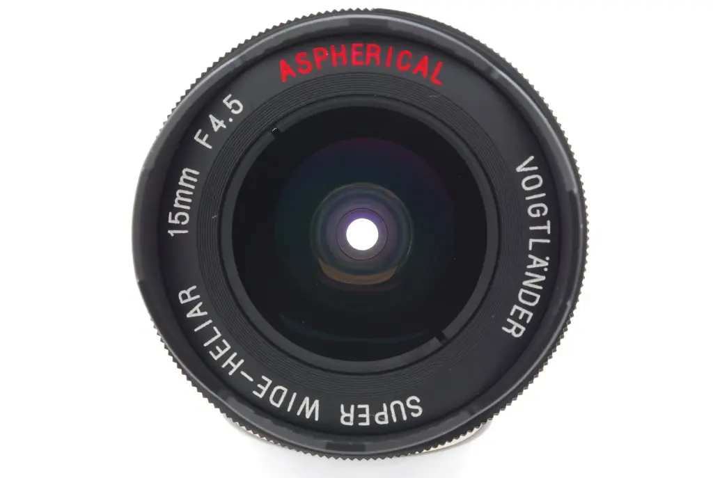 Voigtlander 15mm f/4.5 Super Wide Heliar Black LTM lens w/- M adapter - Grade 8