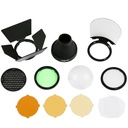 Godox V1 On-Camera Round Flash for Nikon w/- accessory kit - Grade 9