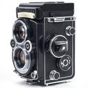 Rolliflex 3.5F type 4 Planar (rebuilt by Magicflex Camera Germany 2020) w/- OEM UV filter, Bay II Lens hood + metal cap satin), Ever-ready case and Superior Labor 6x6 leather carry case