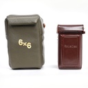 Rolliflex 3.5F type 4 Planar (rebuilt by Magicflex Camera Germany 2020) w/- OEM UV filter, Bay II Lens hood + metal cap satin), Ever-ready case and Superior Labor 6x6 leather carry case