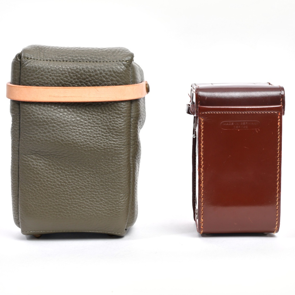 Rolliflex 3.5F type 4 Planar (rebuilt by Magicflex Camera Germany 2020) w/- OEM UV filter, Bay II Lens hood + metal cap satin), Ever-ready case and Superior Labor 6x6 leather carry case