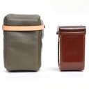 Rolliflex 3.5F type 4 Planar (rebuilt by Magicflex Camera Germany 2020) w/- OEM UV filter, Bay II Lens hood + metal cap satin), Ever-ready case and Superior Labor 6x6 leather carry case