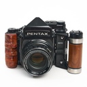 Pentax 67 body w/- metered prism + 105 f/2.4 + 45mm/135mm/165mm/200mm/300mm f/4 Grade 8