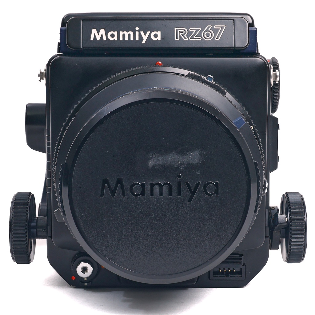 Mamiya RZ67 + 110mm f/2.8 + 180mm + 250mm f/4.5, w/- 2 Film + Backs Waist Level Finder & AE Prism Finder- Grade 8