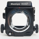 Mamiya RZ67 + 110mm f/2.8 + 180mm + 250mm f/4.5, w/- 2 Film + Backs Waist Level Finder & AE Prism Finder- Grade 8