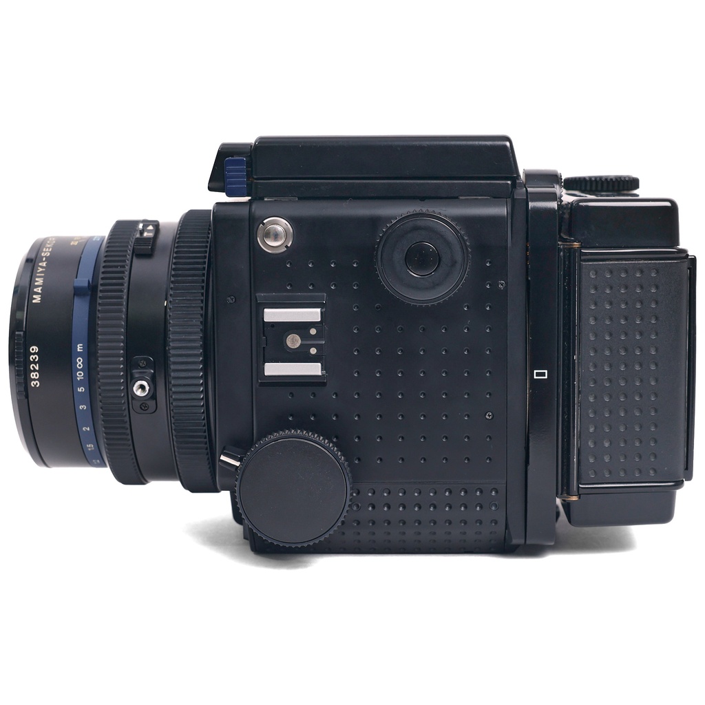 Mamiya RZ67 + 110mm f/2.8 + 180mm + 250mm f/4.5, w/- 2 Film + Backs Waist Level Finder & AE Prism Finder- Grade 8