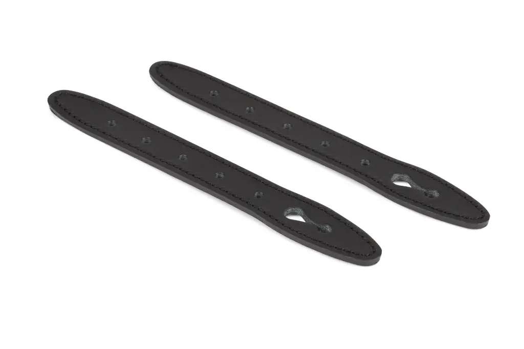 Billingham Hadley Front Straps Leather Stitched - Black (Set of 2)