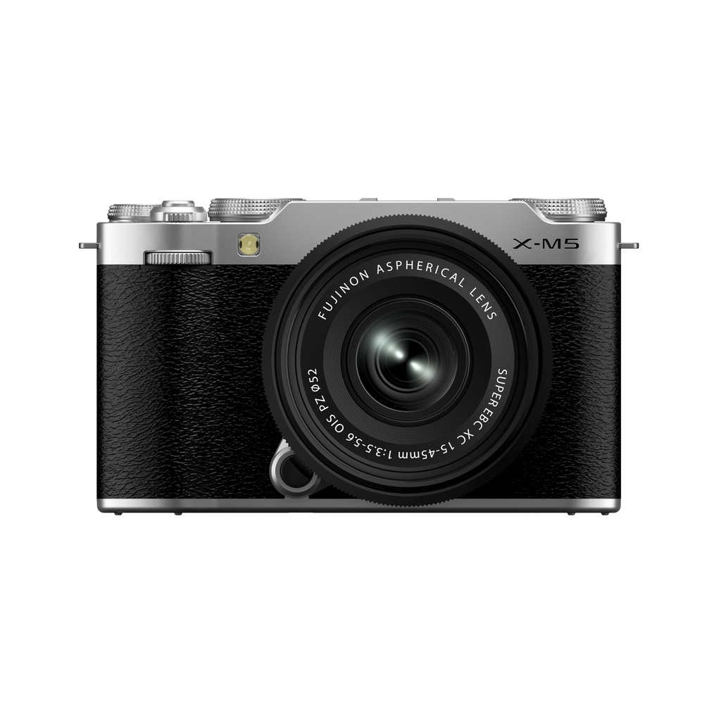 Fujifilm X-M5 w/- XC 15-45mm f/3.5-5.6 Lens (Silver)
