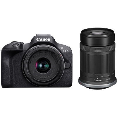 Canon EOS R100 Twin Kit with RF-S 18-45 f/4.5-6.3 IS STM and RF-S 55-210mm f/5-7.1 IS STM