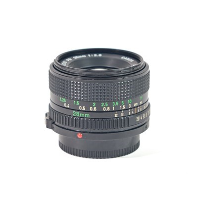 Canon FD 28mm f/2.8 lens Grade 9