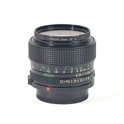Canon FD 50mm f/1.2 Lens w/- Canon UV filter Grade 8