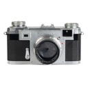 Contax IIa Body Black Dial w/- leather case + 50mm f/1.5 + 135mm f/4lenses for Contax Rangefinder