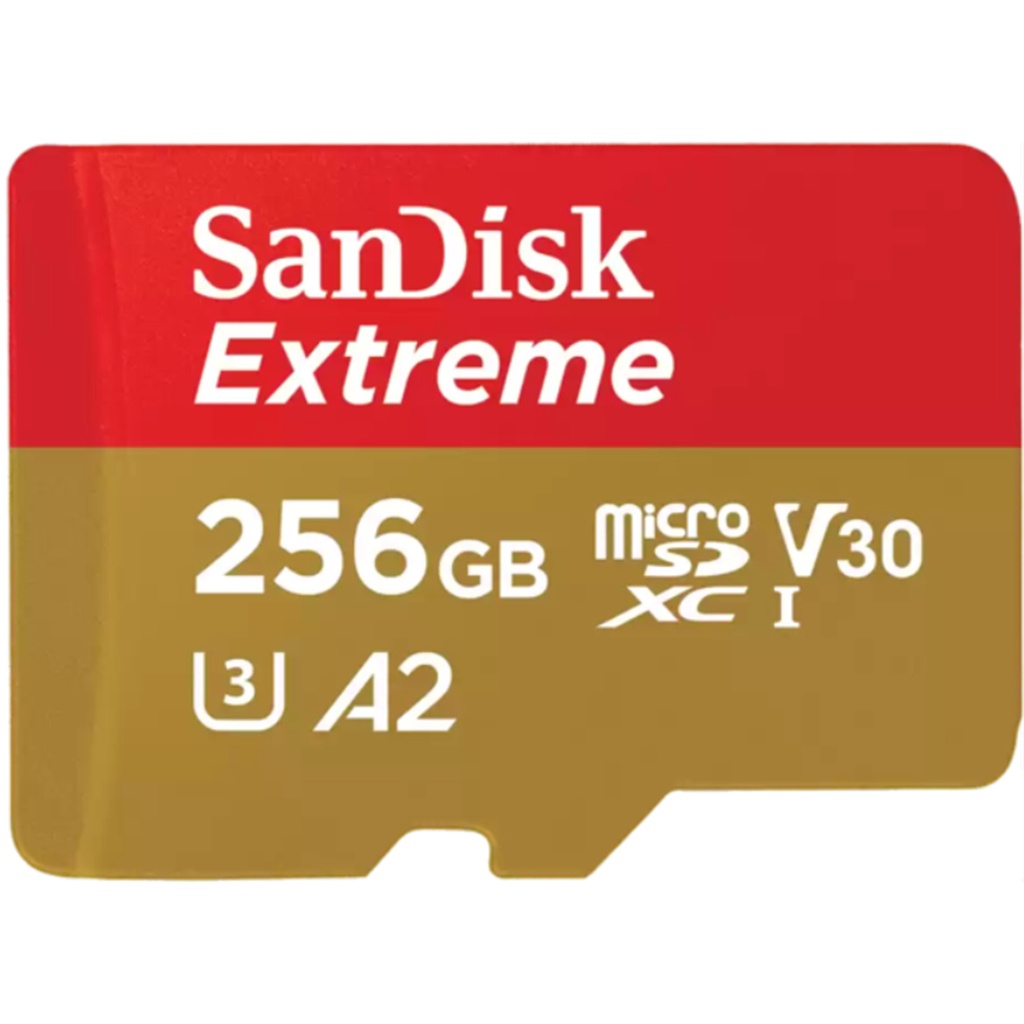 SanDisk 256GB Extreme Micro SDXC Card 190Mb/sw/ Adapter 