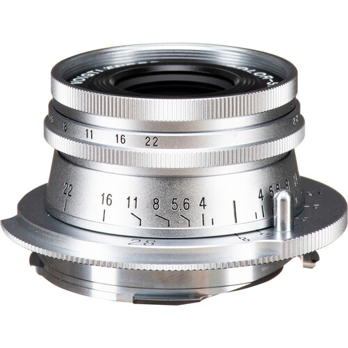 Voigtlander 28mm f/2.8 Color-Skopar Type I Aspherical Lens- Silver