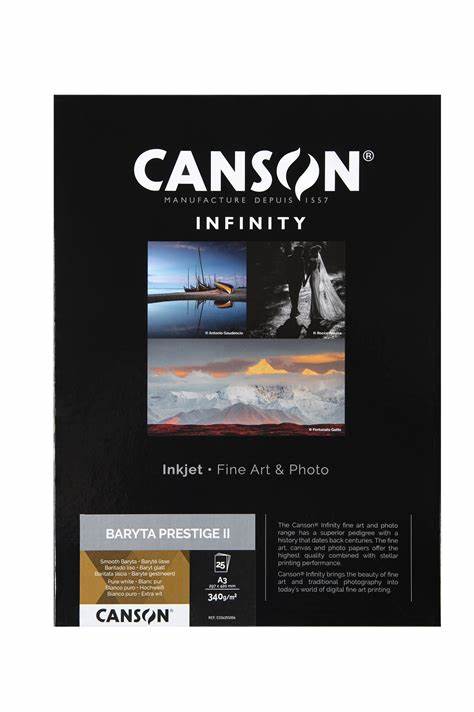 Canson A3+ Baryta Prestige II 340gsm (25 Sheets)