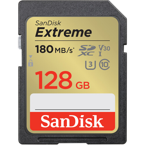 SanDisk 128GB Extreme UHS-I SDXC Memory Card - Grade 9 