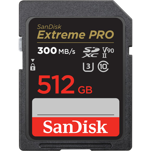 Sandisk 512GB Extreme PRO UHS-II SDHXC Card 300MB/s