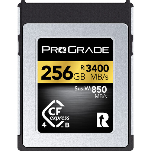 ProGrade Digital 256GB CFexpress 4.0 Type B Gold Memory Card - Grade 8 