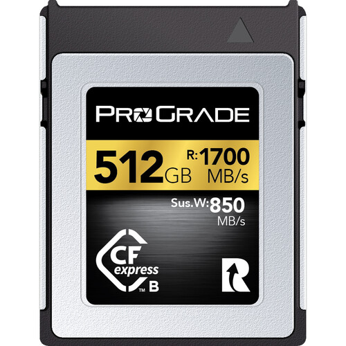 ProGrade Digital 512GB CFexpress 2.0 Type B Gold Memory Card - Grade 8 