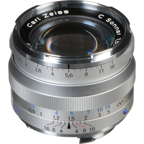 Zeiss 50mm f/1.5 C Sonnar T* ZM lens Silver - Grade 10