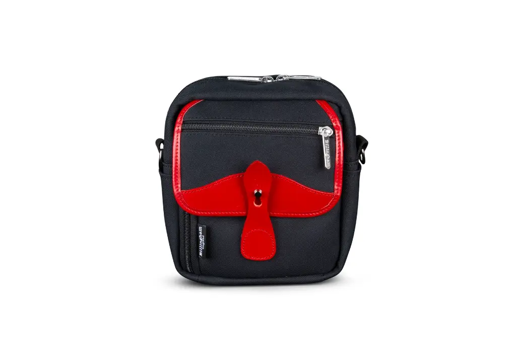 Billingham Pola Stowaway - Black FibreNyte/Red