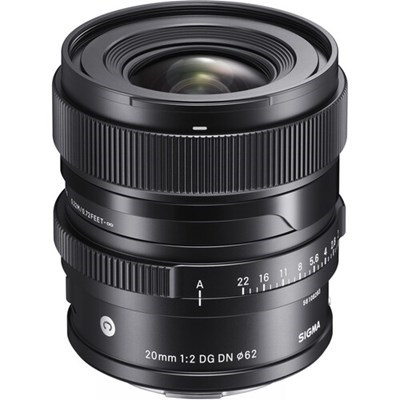 Sigma 20mm f/2 DG Contemporary I Series Lens : Leica L - Black
