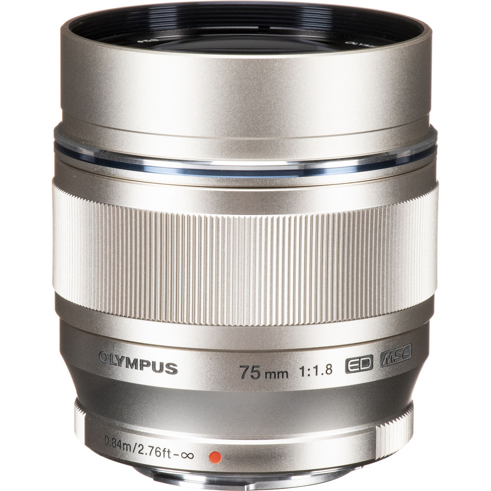 Olympus 75mm f/1.8 Portrait lens silver - Grade 8