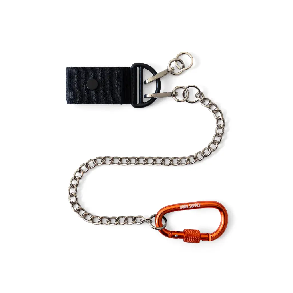 Hung Supply Heavy Metal Carabiner Keychain - Orange