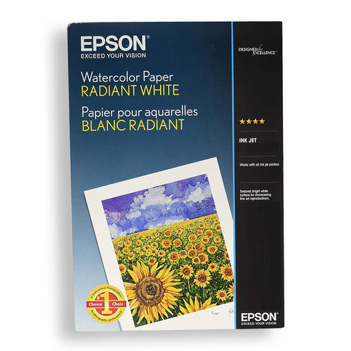 Epson A3+ Watercolor Radiant WhiteFine Art Paper 190gsm (20 Sheets)