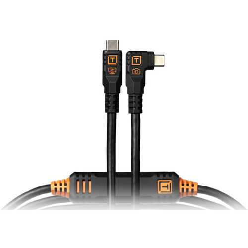Tether Tools TetherPro Optima 4.6m (15') Right Angle USB-C to USB-C Cable - Black