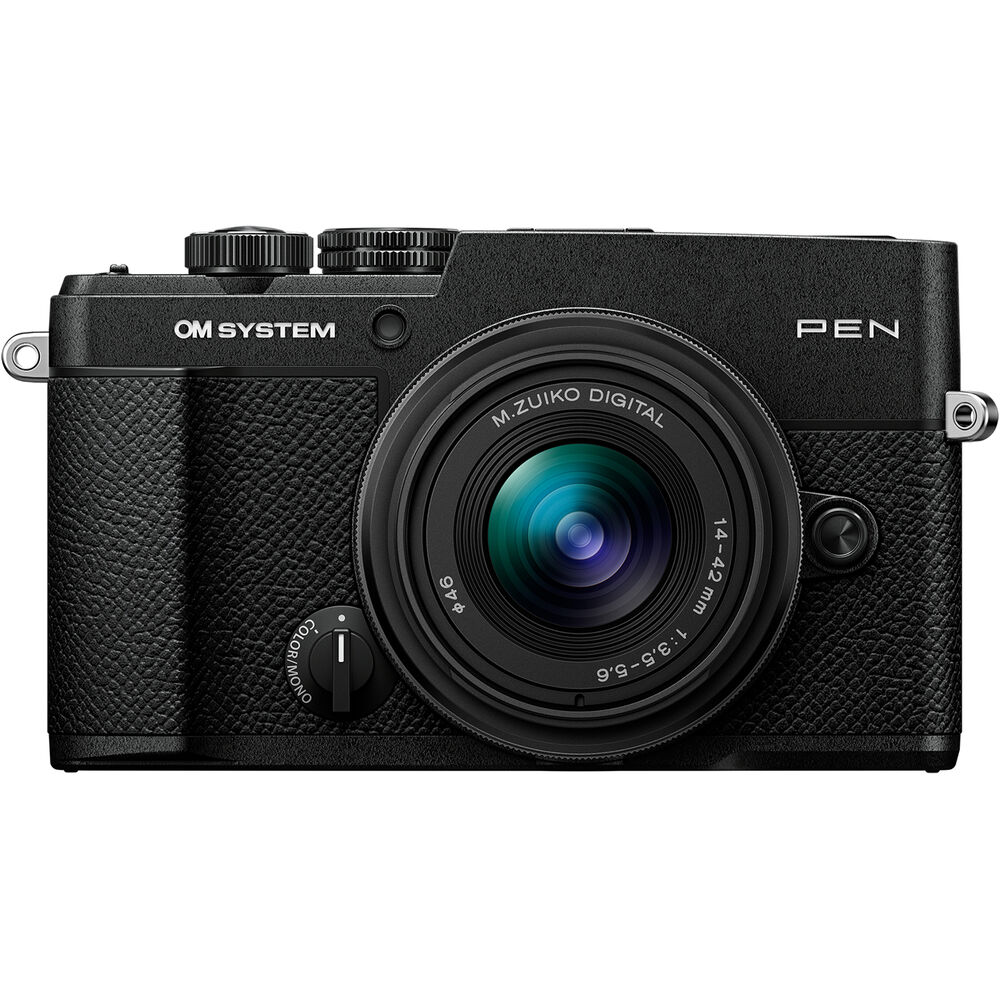 OM System Pen w/- 14-42mm f/3.5-5.6 III Lens (Black)