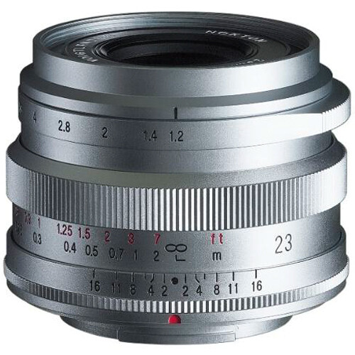 Voigtlander 23mm f/1.2 NOKTON Aspherical Lens Silver: Fujifilm X 