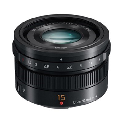 Panasonic 15mm f/1.7 Lumix Leica DG ASPH Summilux Lens Black