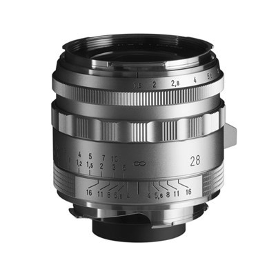 Voigtlander 28mm f/1.5 Nokton Type II Lens Brass Silver : Leica M