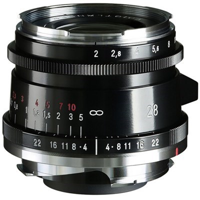 Voigtlander 28mm f/2 ULTRON Aspherical Vintage Line Type II Lens Black: Leica M