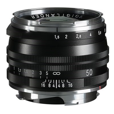 Voigtlander 50mm f/1.5 NOKTON Vintage Line Aspherical II SC Black Lens:Leica M