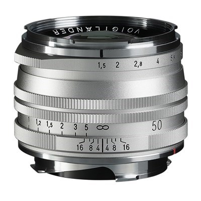 Voigtlander 50mm f/1.5 NOKTON Vintage Line Aspherical II SC Silver Lens: Leica M