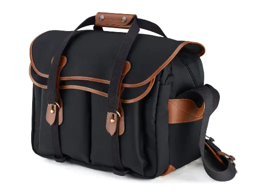 [503401-70] Billingham 445 - Black Canvas & Leather Tan
