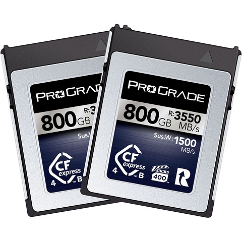 [PGCFX800GIP2NA] Prograde DIGITAL CFEXPRESS 4.0 TYPE B IRIDIUM 800GB R3550MB/S W2850MB/S 2 PK
