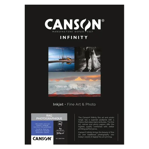 [C762512045] Canson Rag A4 Photographique II 310gsm (25 Sheets)