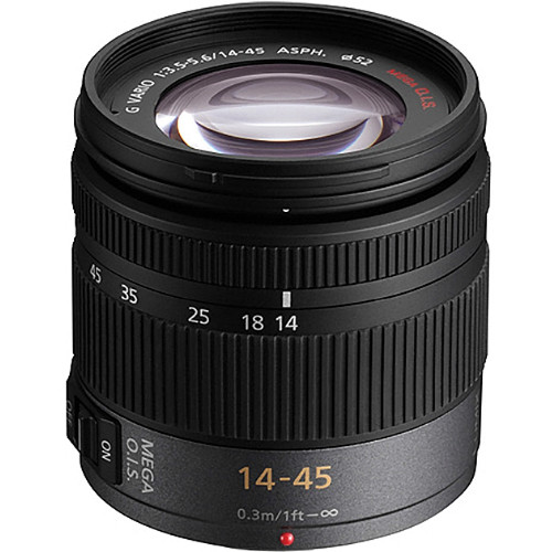[SHH-FS014045-9] Panasonic 14-45mm f/3.5-5.6 G Vario Mega OIS Lumix Lens - Black - Grade 9