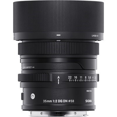 [43B7965] Sigma 35mm f/2 DG DN Contemporary I Series Lens: Sony FE - Black