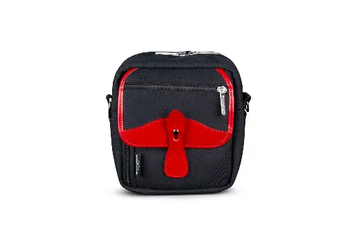 [500712-59] Billingham Pola Stowaway - Black FibreNyte/Red