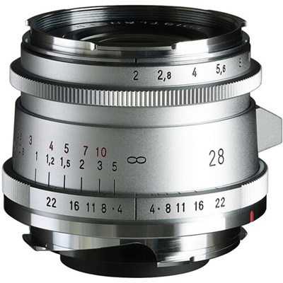 [SHV-M2820VLIIS-8] Voigtlander 28mm f/2 ULTRON Aspherical Vintage Line Type II Lens Silver: Leica M - Grade 8